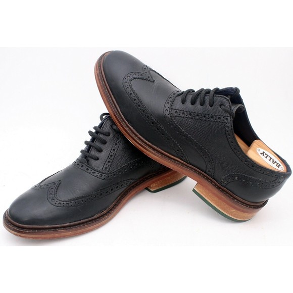 Cole Haan Shoes Men's Size 8.5 Wide Colton Brogue Wingtip Oxford Black C11756 - Picture 9 of 12